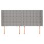 Preview: Kopfteil mit Ohren Hellgrau 163x23x118/128 cm Stoff