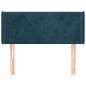 Preview: Kopfteil mit Ohren Dunkelblau 103x16x78/88 cm Samt
