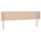 Preview: Kopfteil mit Ohren Cappuccino-Braun 183x16x78/88 cm Kunstleder