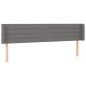 Preview: Kopfteil mit Ohren Dunkelgrau 163x16x78/88 cm Stoff