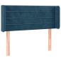 Preview: Kopfteil mit Ohren Dunkelblau 93x16x78/88 cm Samt