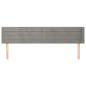 Preview: Kopfteil mit Ohren Hellgrau 203x16x78/88 cm Samt