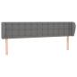 Preview: Kopfteil mit Ohren Dunkelgrau 183x16x78/88 cm Stoff