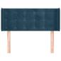 Preview: Kopfteil mit Ohren Dunkelblau 83x16x78/88 cm Samt