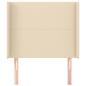 Preview: Kopfteil mit Ohren Creme 103x16x118/128 cm Stoff
