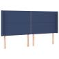 Preview: Kopfteil mit Ohren Blau 203x16x118/128 cm Stoff