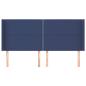 Preview: Kopfteil mit Ohren Blau 203x16x118/128 cm Stoff