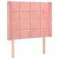 Preview: Kopfteil mit Ohren Rosa 83x16x118/128 cm Samt