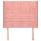 Preview: Kopfteil mit Ohren Rosa 83x16x118/128 cm Samt