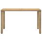 Preview: Gartentisch Beige 123x60x74 cm Poly Rattan & Massivholz Akazie