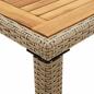 Preview: Gartentisch Beige 123x60x74 cm Poly Rattan & Massivholz Akazie