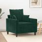 Preview: ARDEBO.de - Sessel Dunkelgr?n 60 cm Samt