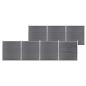 Preview: ARDEBO.de - Gartenzaun WPC 1218x186 cm Grau
