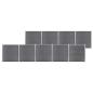 Preview: ARDEBO.de - Gartenzaun WPC 1564x186 cm Grau