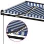 Preview: Automatische Markise mit LED & Windsensor 300x250 cm Blau Weiß