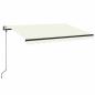 Preview: Automatische Markise mit LED & Windsensor 350x250 cm Creme