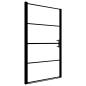 Preview: Duschtür Mattes Hartglas 91x195 cm Schwarz