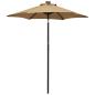 Preview: ARDEBO.de - Sonnenschirm mit LED-Beleuchtung Taupe 200x211 cm Alu