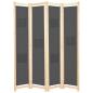 Preview: ARDEBO.de - 4-teiliger Raumteiler Grau 160 x 170 x 4 cm Stoff