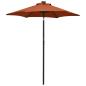 Preview: ARDEBO.de - Sonnenschirm mit LED-Beleuchtung Terrakotta 200x211 cm Alu