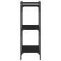 Preview: Bücherregal 3 Böden Schwarz 60x30x86 cm Holzwerkstoff