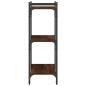 Preview: Bücherregal 3 Böden Braun Eichen-Optik 60x30x86cm Holzwerkstoff