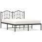 Preview: Bettgestell mit Kopfteil Metall Schwarz 140x190 cm