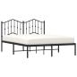 Preview: Bettgestell mit Kopfteil Metall Schwarz 140x190 cm