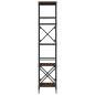 Preview: Bücherregal 5 Böden Braun Eiche-Optik 59x35x171cm Holzwerkstoff