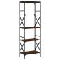 Preview: Bücherregal 5 Böden Braun Eiche-Optik 59x35x171cm Holzwerkstoff