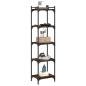 Preview: Bücherregal 5 Böden Räuchereiche 40x30x154 cm Holzwerkstoff