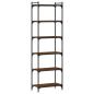 Preview: Bücherregal 6 Böden Braun Eiche-Optik 60x30x188cm Holzwerkstoff