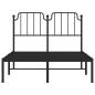Preview: Bettgestell mit Kopfteil Metall Schwarz 120x190 cm