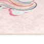 Preview: Kinderteppich Rosa 160x230 cm Einhorn Waschbar