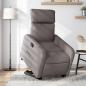 Preview: ARDEBO.de - Relaxsessel mit Aufstehhilfe Taupe Stoff