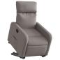 Preview: Relaxsessel mit Aufstehhilfe Taupe Stoff