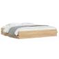 Preview: Bettgestell mit Schubladen Sonoma-Eiche 200x200cm Holzwerkstoff