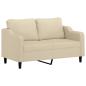 Preview: 2-Sitzer-Sofa Creme 140 cm Stoff
