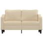 Preview: 2-Sitzer-Sofa Creme 140 cm Stoff