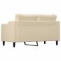 Preview: 2-Sitzer-Sofa Creme 140 cm Stoff