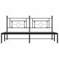 Preview: Bettgestell mit Kopfteil Metall Schwarz 183x213 cm