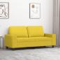 Preview: ARDEBO.de - 2-Sitzer-Sofa Hellgelb 140 cm Stoff