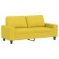 Preview: 2-Sitzer-Sofa Hellgelb 140 cm Stoff