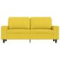 Preview: 2-Sitzer-Sofa Hellgelb 140 cm Stoff