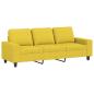 Preview: 3-Sitzer-Sofa Hellgelb 180 cm Stoff