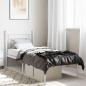 Preview: ARDEBO.de - Metallbett ohne Matratze mit Kopfteil Weiß 75x190 cm