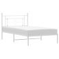 Preview: Bettgestell mit Kopfteil Metall Wei? 107x203 cm