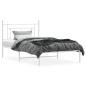 Preview: Bettgestell mit Kopfteil Metall Wei? 107x203 cm