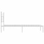 Preview: Bettgestell mit Kopfteil Metall Wei? 107x203 cm