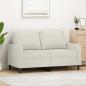 Preview: ARDEBO.de - 2-Sitzer-Sofa Creme 120 cm Samt